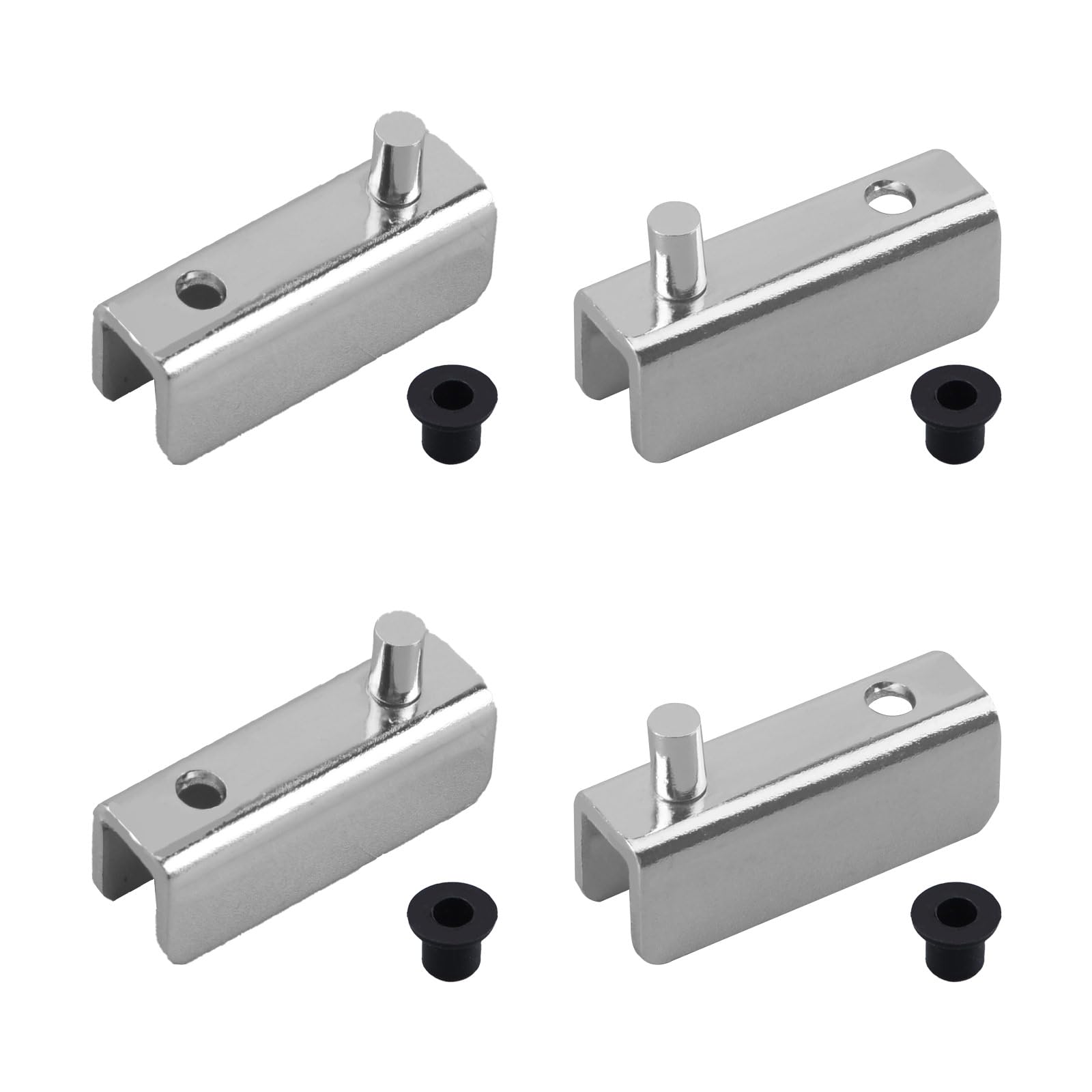 UFURMATE Glass Door Hinge, 4Pcs Frameless Glass Door Pivot Hinges Adjustable Cabinet Pivot Hinge Clip Replacement Kit