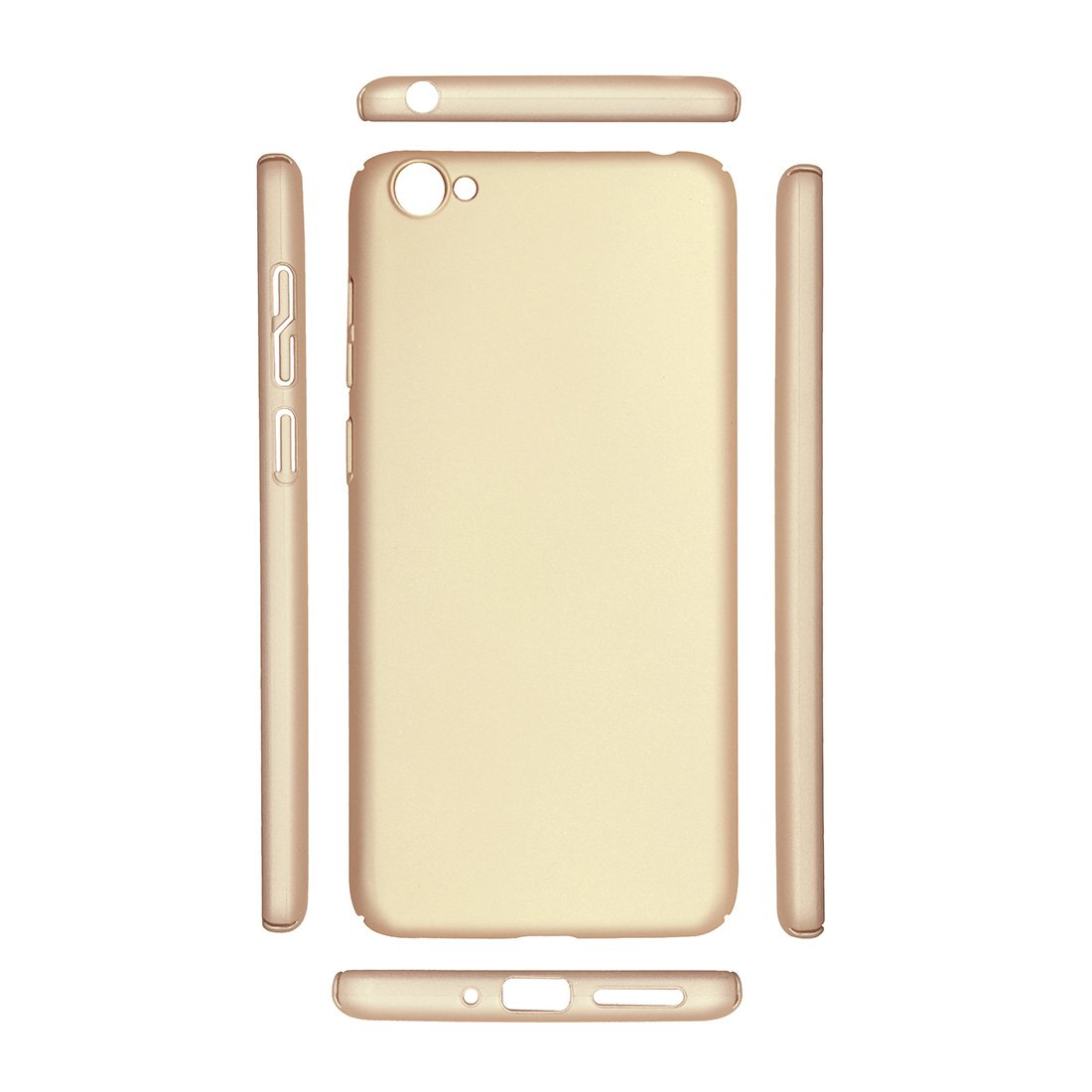 Casotec All Sides Protection 360 Degree Sleek Rubberised Matte Hard Case Back Cover for Vivo Y55 - Champagne Gold (B01MSZ1300) Amazon Price History, Amazon Price Tracker