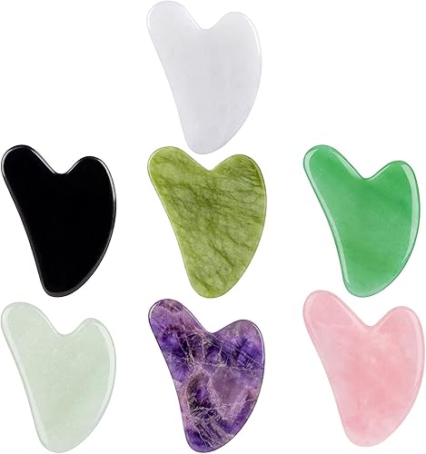 Miniatura 5 de Guasha Board,Guasha Supplies Masaje Corporal en Forma de Corazón de Jade Imitación Masajeador Cara Masajeador para Adultos Unise, Cara, Ojos,