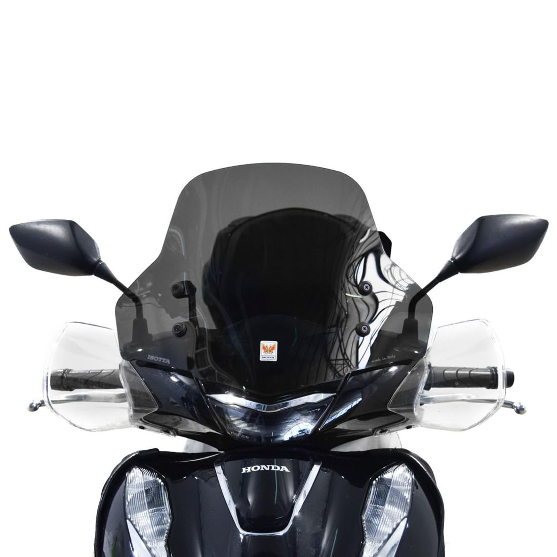 PARABREZZA SPORTIVO FUME SCURO COMPATIBILE PER HONDA SH 125i/350I 2021 2022 COMPLETO DI KIT ATTACCHI
