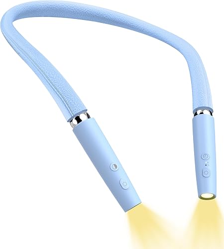 NIVAVA Luz LED de lectura para cuello, luz de libro para leer en la cama, rotación de ejes de dirección, brazo de silicona flexible, 3 colores, luz