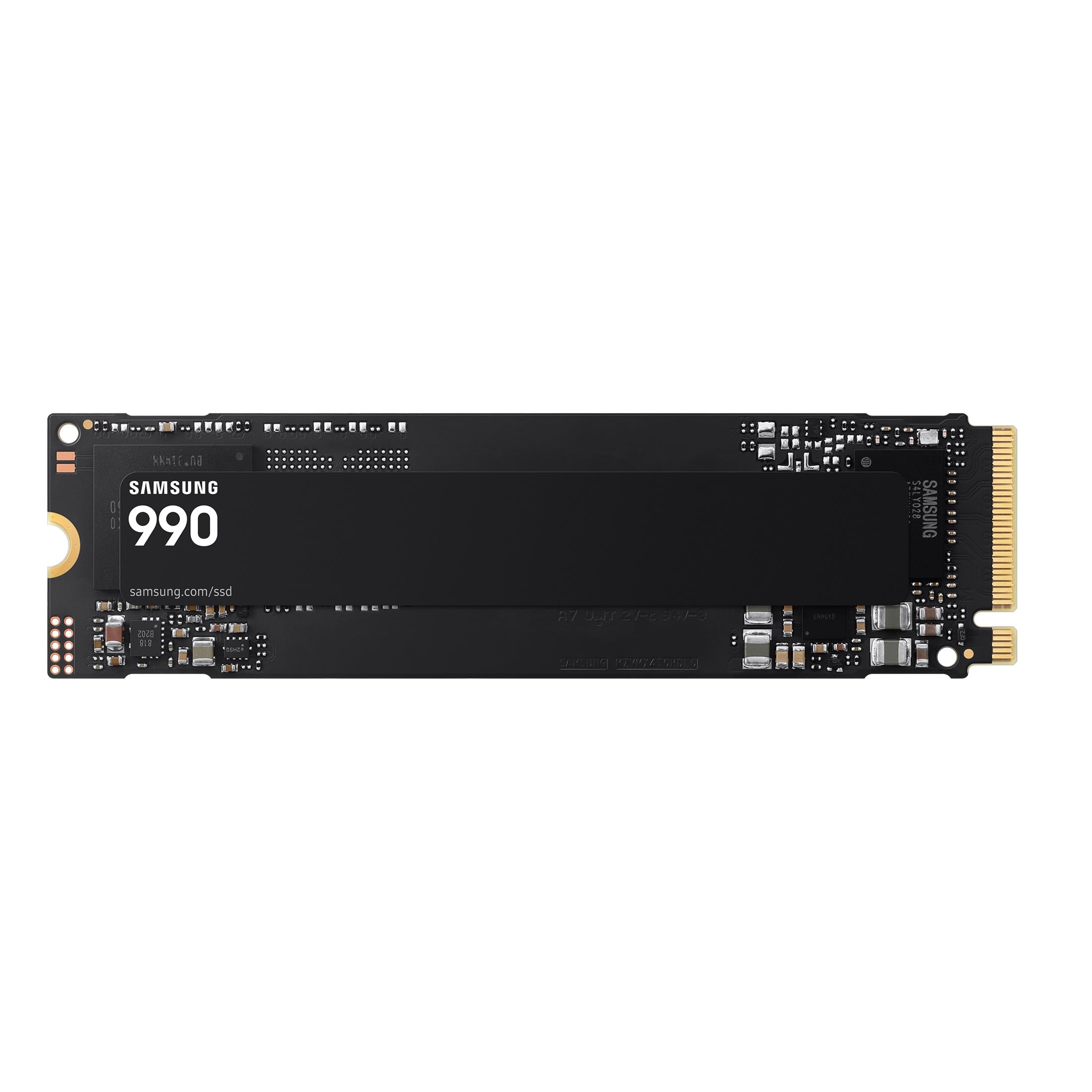 Samsung SSD 990, Interne M.2 NVMe SSD Festplatte, 1TB, PCIe 4.0 x4 | Datenspeicher, NVMe 2.0, Bis zu 7.150/6.450 MB/s Lese-/Schreibgeschwindigkeit, Für Arbeit, Gaming & Kreatives, MZ-V9V1T0BW