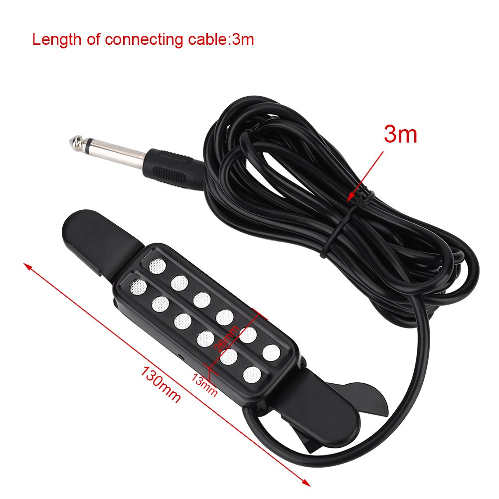 Pickup Magnetico per Chitarra 12 Fori, Trasduttore per Chitarra Accessori per Strumenti Musicali