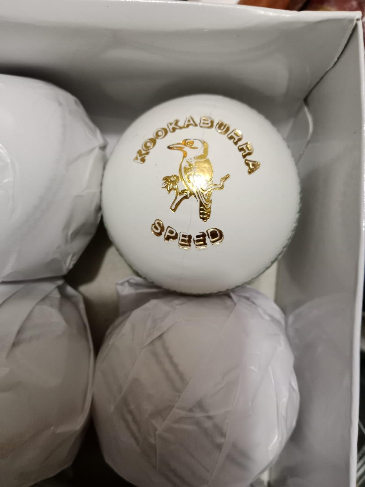 Kookaburra Speed White Cricket Ball, Leather