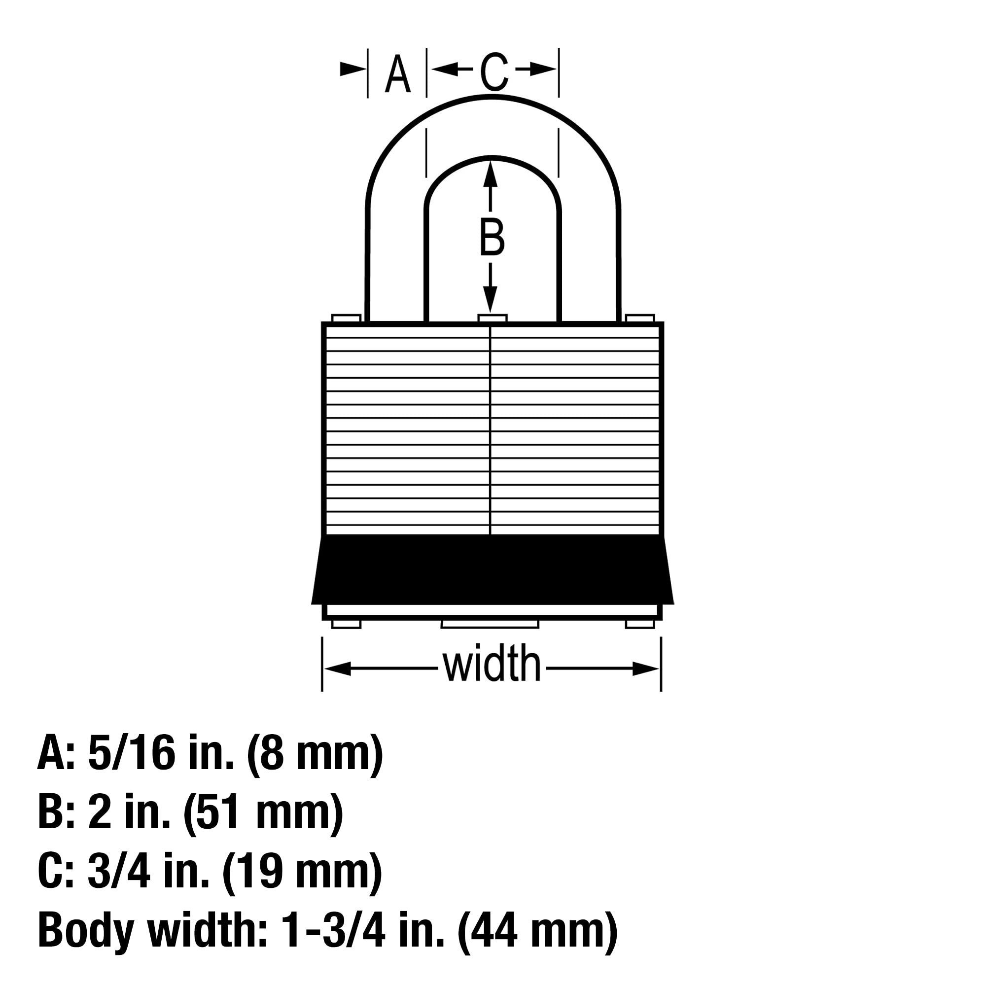 Master Lock 1DLH - Candado para exteriores con llave, 1 paquete