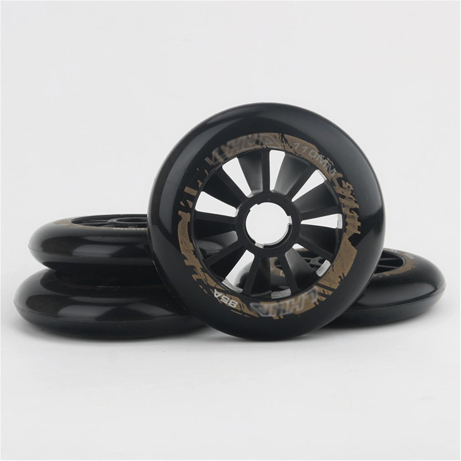 Roues de Patin à Roues alignées 85A 90MM/100MM/110MM (Pack de 8), Roues de compétition, Roues d'entraînement intérieures et extérieures, Roues de Rechange