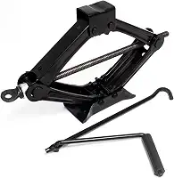 Macaco Sanfona Automotivo Universal Aço Reforçado Portátil com Manivela Manual Suporte Elevação Veicular Preto Antiferrugem Compacto para Carro SUV Sedan Hatch