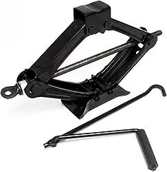 Macaco Sanfona Automotivo Universal Aço Reforçado Portátil com Manivela Manual Suporte Elevação Veicular Preto Antiferrugem Compacto para Carro SUV Sedan Hatch