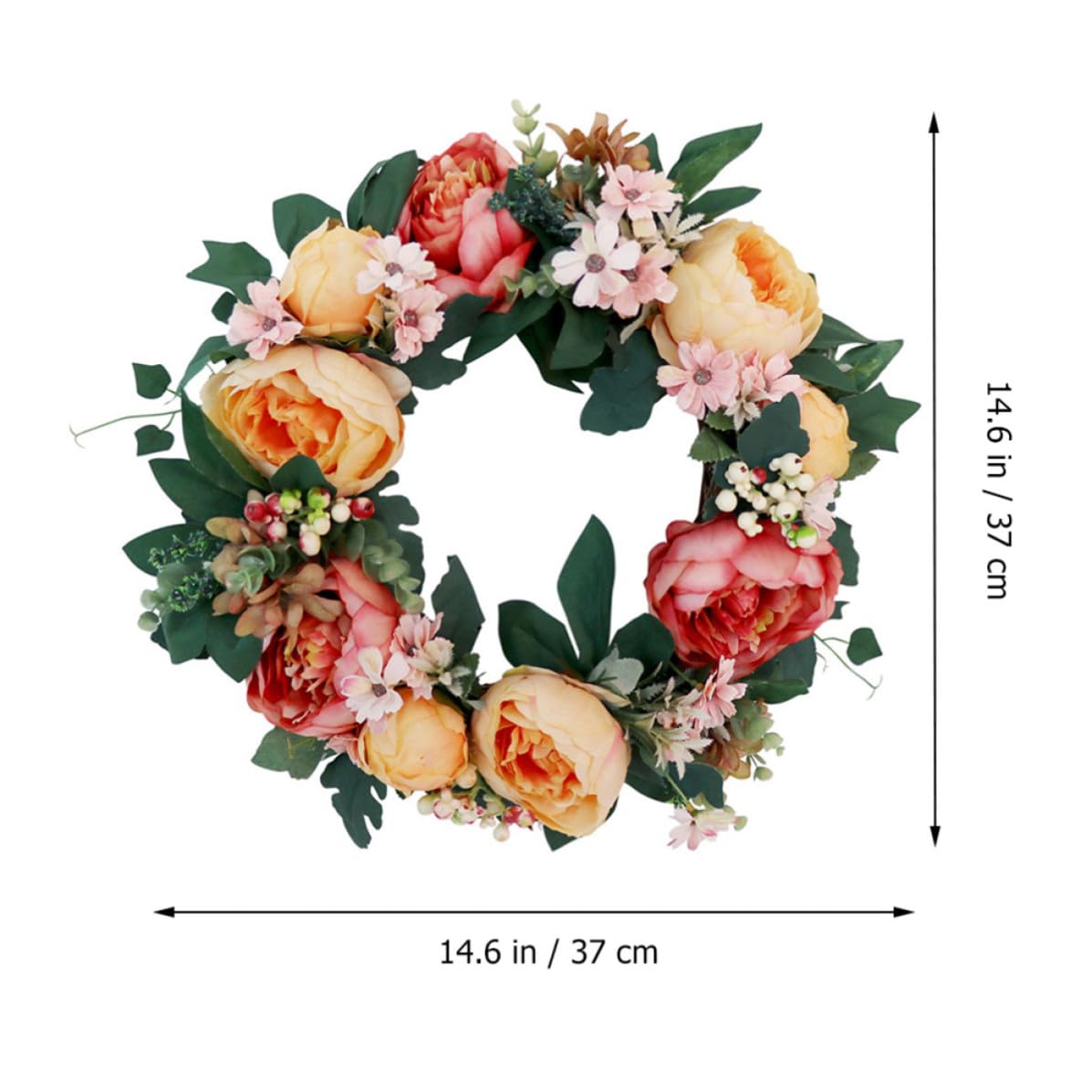 Guirnalda Simulada de Peonía Colgante para Boda, Decoración