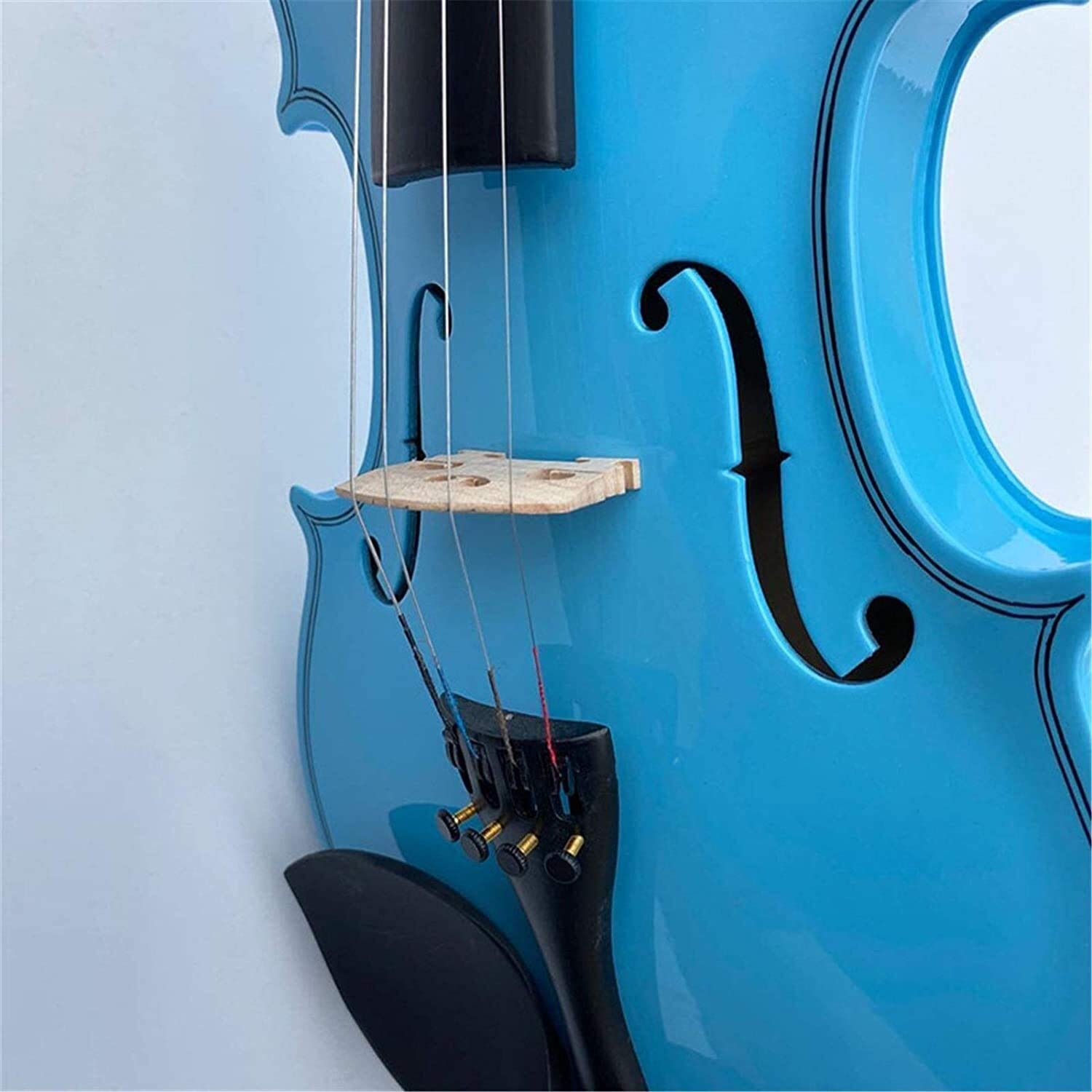 Violino Standard da Studente, per Principianti, Violino in Legno Blu Violino Fatto a Mano for Principianti Adulti Che suonano Violino Strumento Violino for Principianti