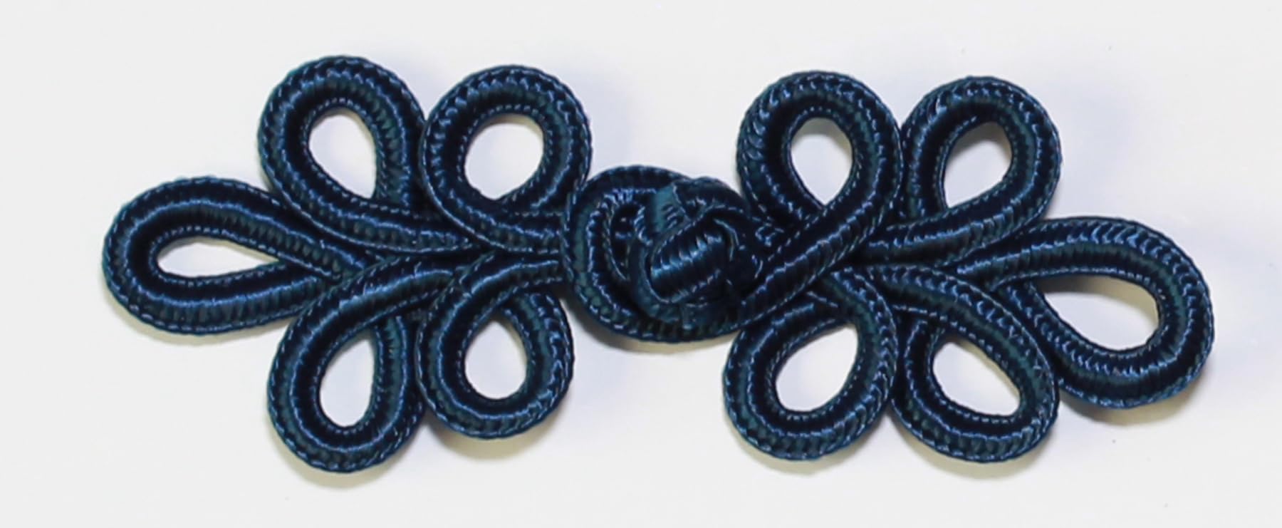 5 Sets/Pairs Hnad Stitches Frog Fasteners Chinese Buttons Knots Size 9 cm x 3.5 cm #S6 (Navy)