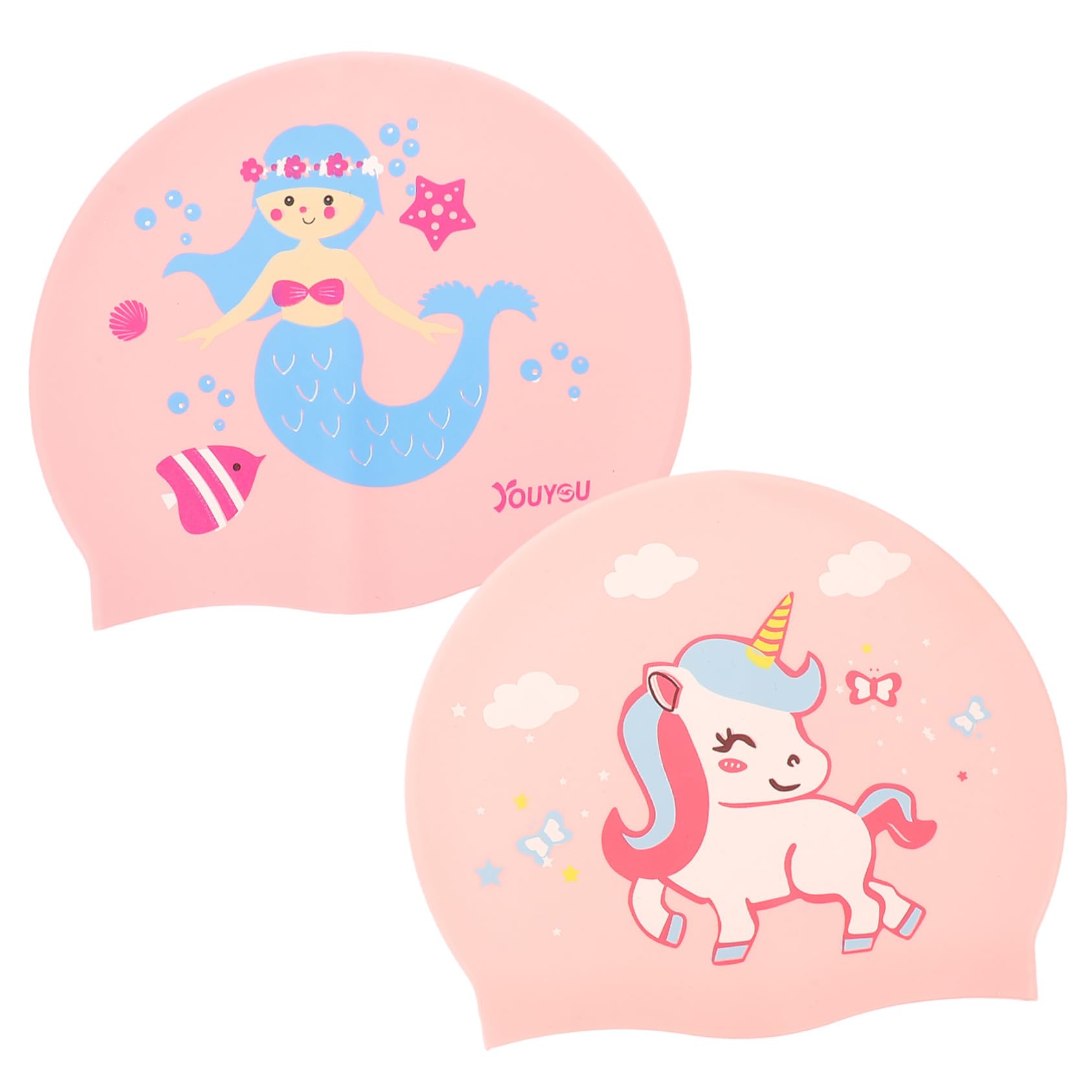 Toddmomy Gorro De Baño De Silicona para Gorro De Baño con Orejas Gorro De Baño Extragrande Gafas De Natación para Gorro De Baño para Niñas Gorro De Baño Elástico para Gorro De