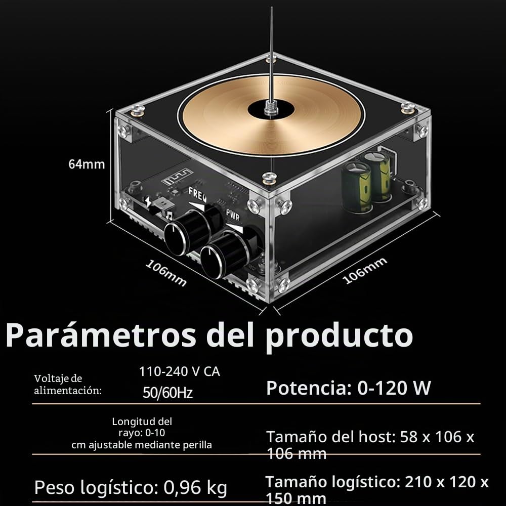 Bobina Tesla BT teléfono electrónico módulo generador arco Rayo Transmisión Sonido inalámbrico experiencia educativa