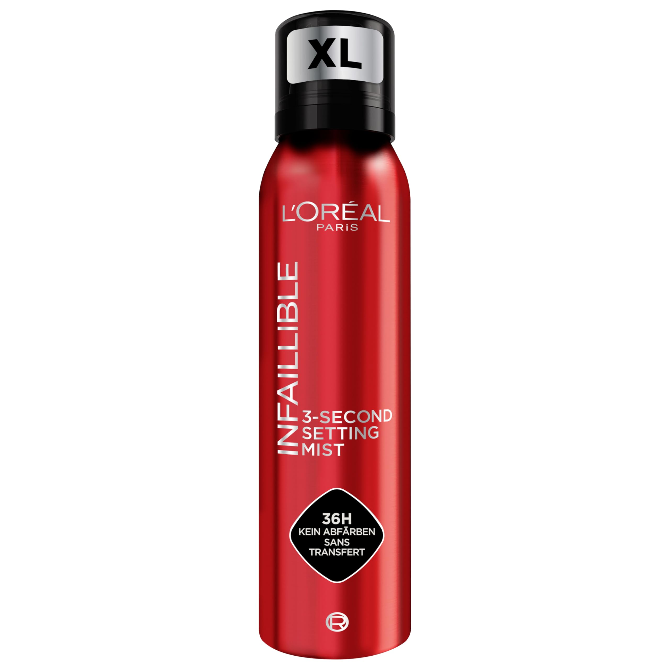 L'Oréal Paris Infaillible 3-second Setting Mist XL, Zum Fixieren von Make up, Transferfest in 3 Sekunden, Fixier-Spray für bis zu 36 Stunden Halt, 150 ml