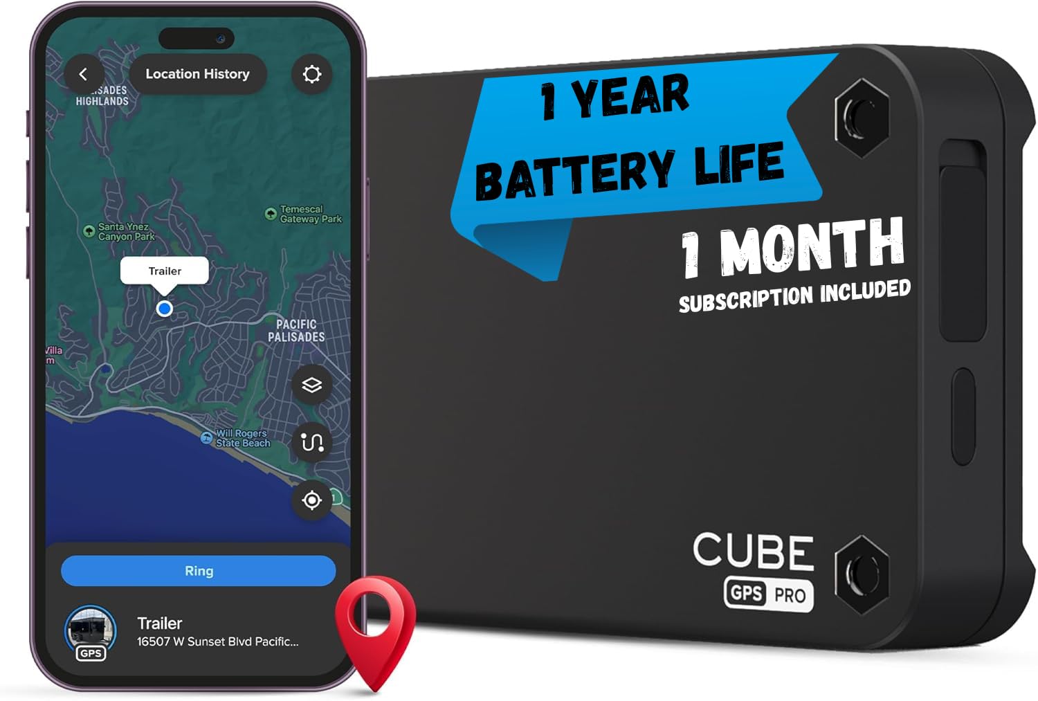 Gps Car Tracking Device Cube GPS Tracker For Vehicles - Magnetic Hidden ...