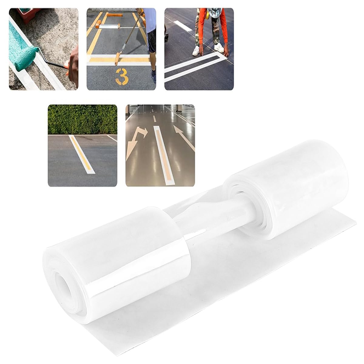 Foldable parking line template, concrete/asphalt marking stencil for traffic lines