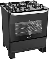 SUGGAR FOGÃO BEST GLASS PRETO MESA DE VIDRO 5 BOCAS TRIPLA CHAMA TREMPE EM FERRO FUNDIDO ACENDIMENTO AUTOMÁTICO FGVBG510PT
