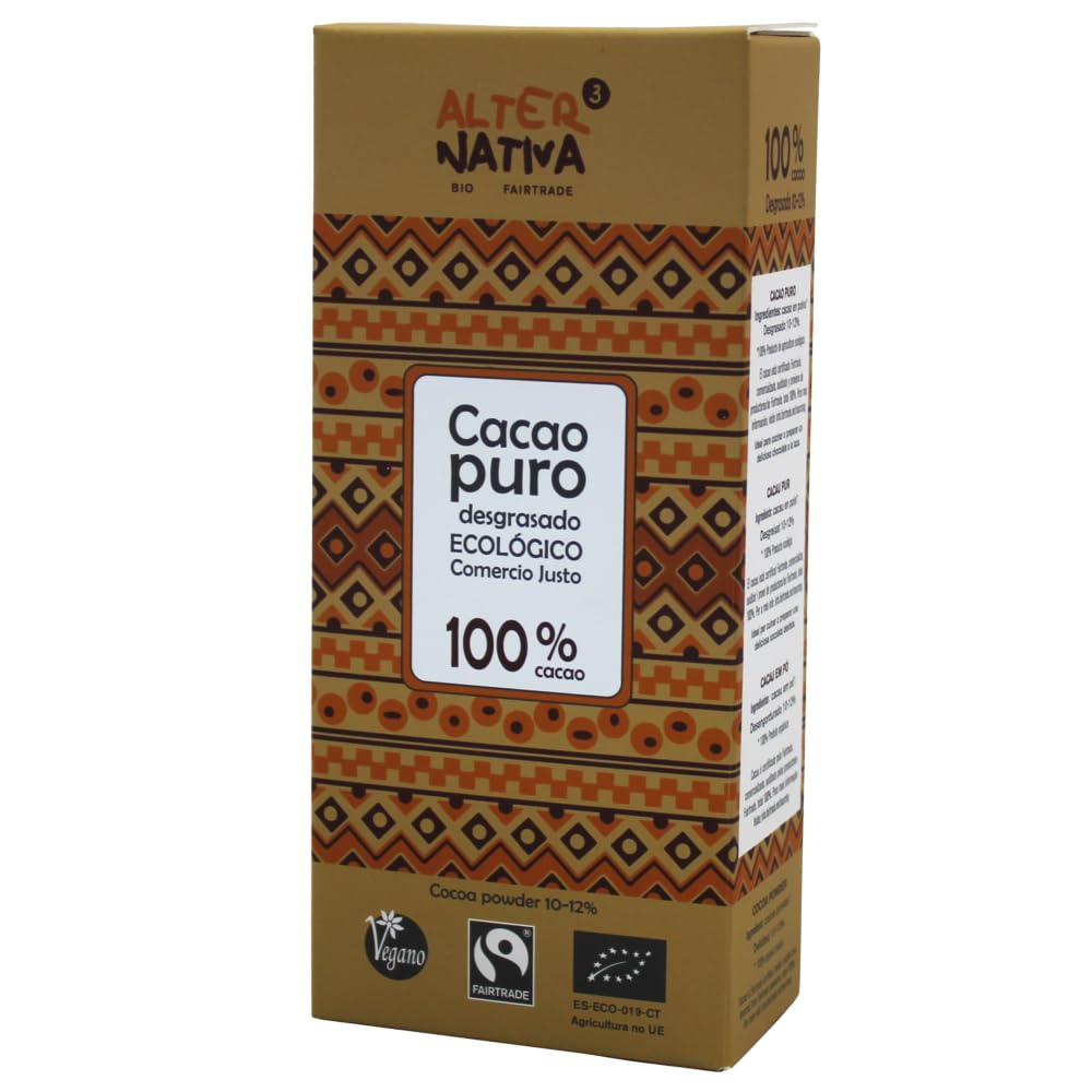 CACAO EN POLVO CON MENOR GRASA FAIR TRADE SIN GLUTEN BIO 150 g - ALTERNATIVA