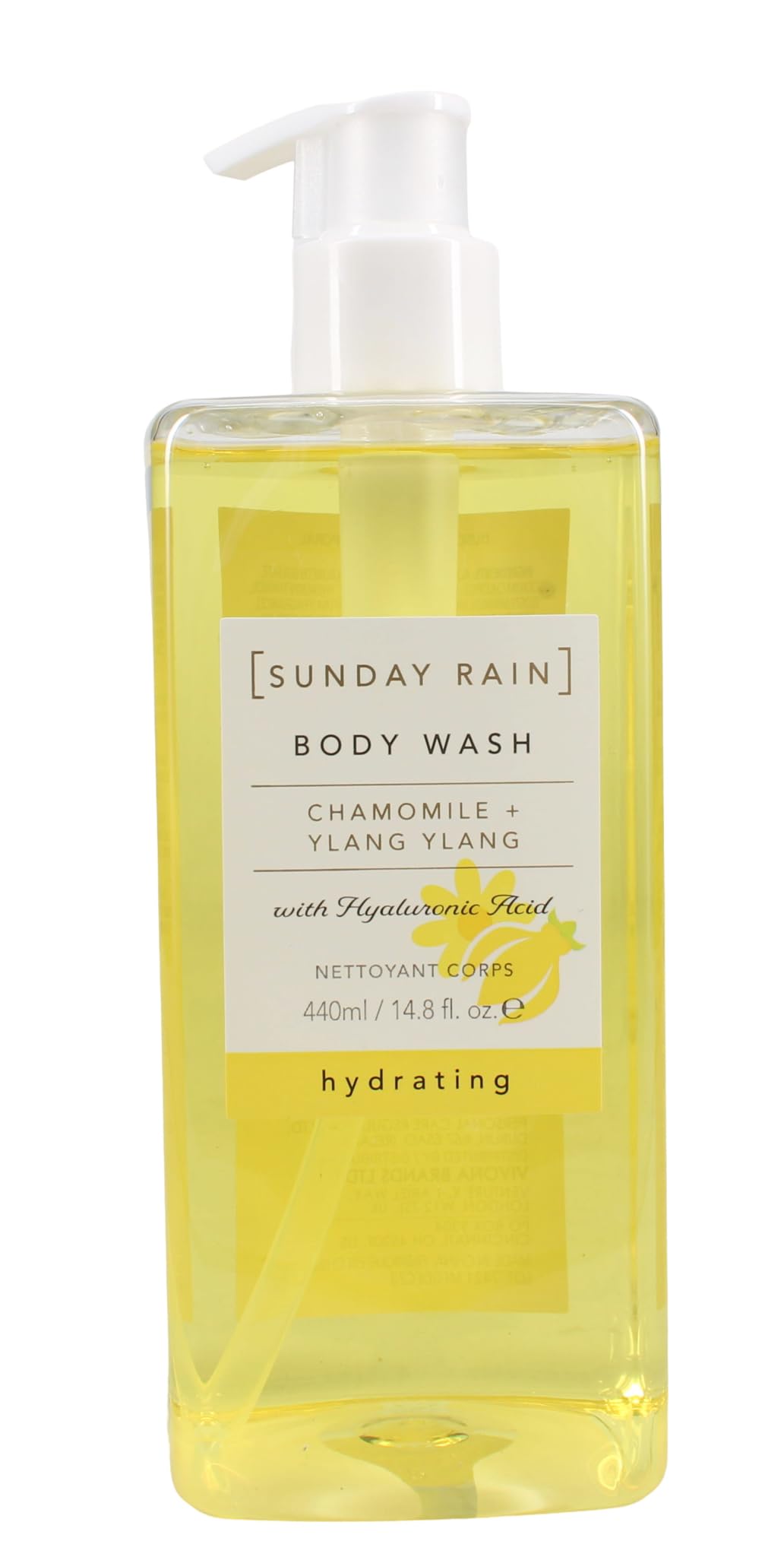 Sunday RainChamomile and Ylang Ylang Body Wash, Hydrating Shower Gel, Calming Relaxing, Vegan and Cruelty-Free, 440ml