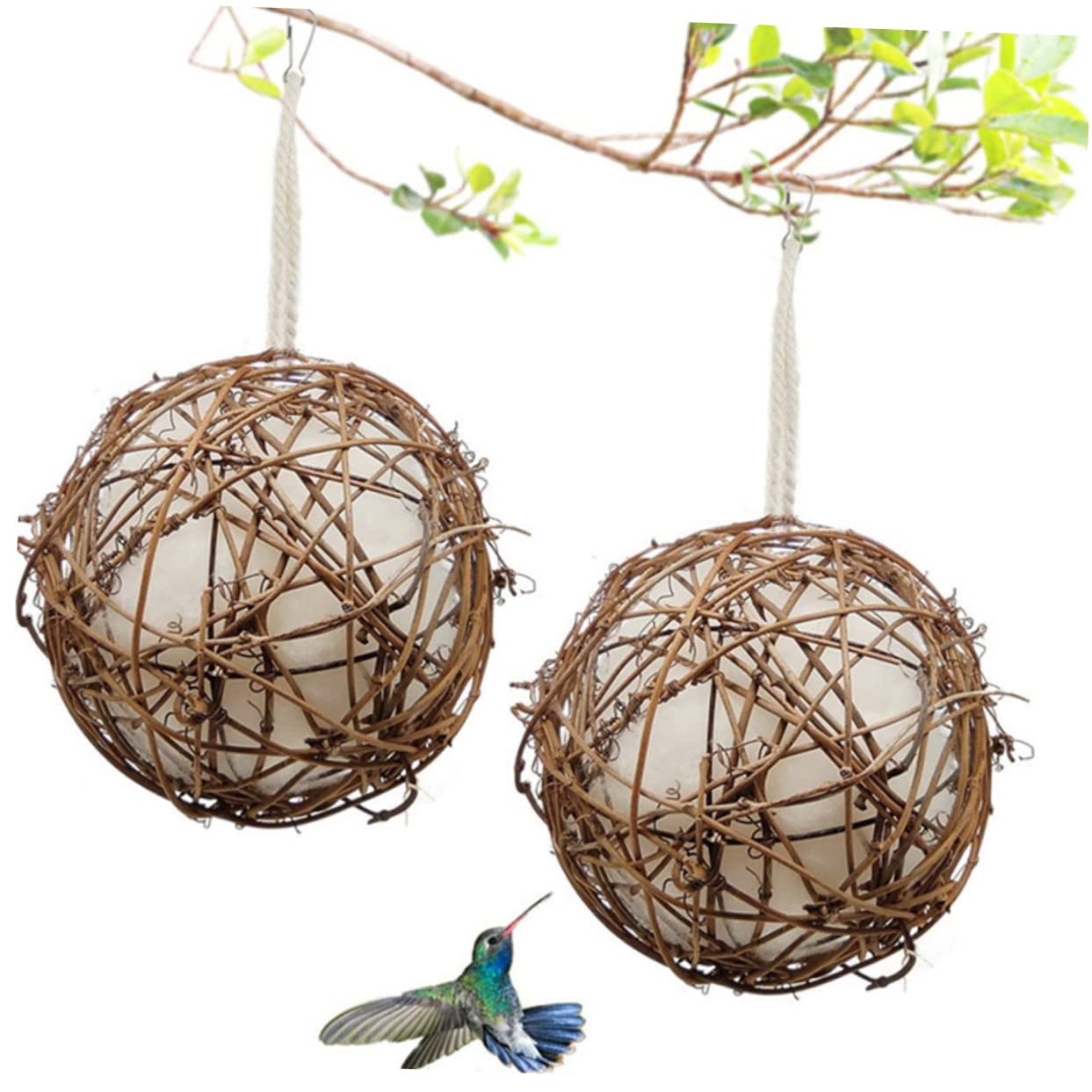 Decorative Wild Bird Feeder Cage Outdoors Hanging Bird Feeding Accessory Garden Patio