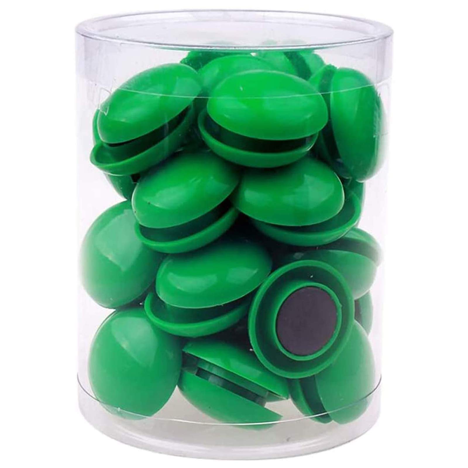 50 magneten, kleur naar keuze, 24 mm, rond, rood, groen, wit, zwart, blauw, geel, perfect voor whiteboard en koelkast (geel