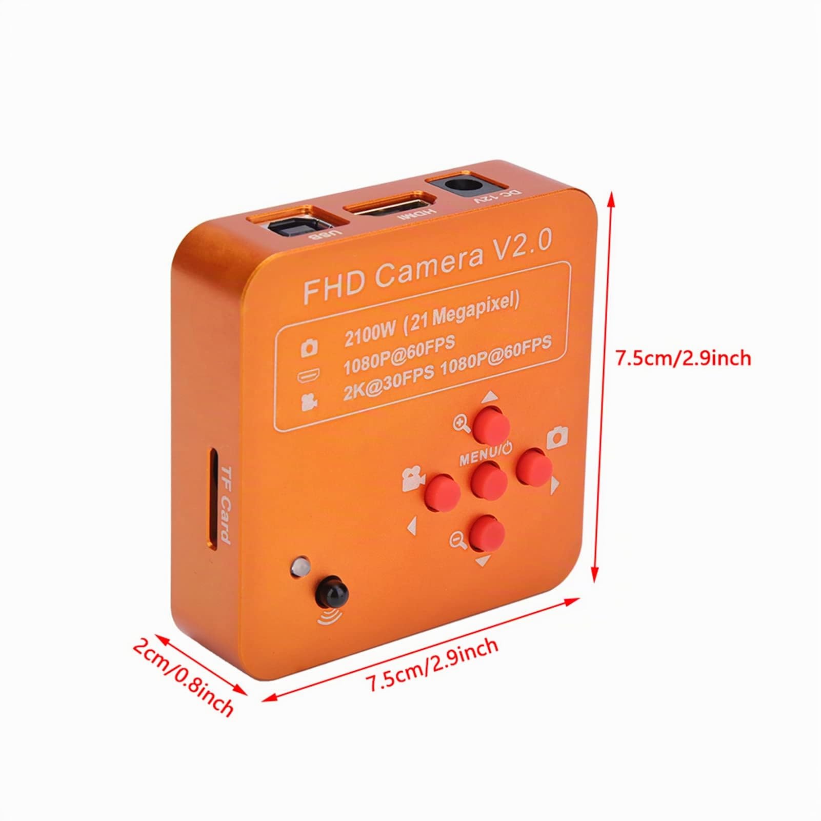 21MP HDMI USB C-Mount Cámara de Microscopio Industrial con 2K 1080P HD Video Cámara 220VEU Plug