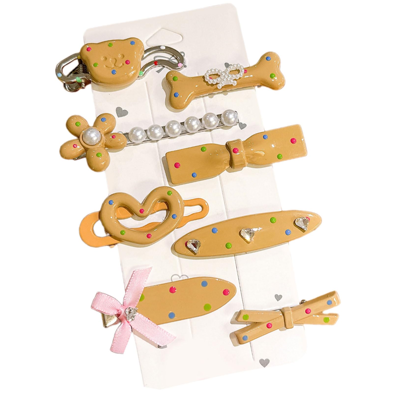 YUXITA 8Pcs Star Hair Clip Slip Resistant Duckbill Barrettes Hairpin for Women Girls Everyday Hairstyling Accessories