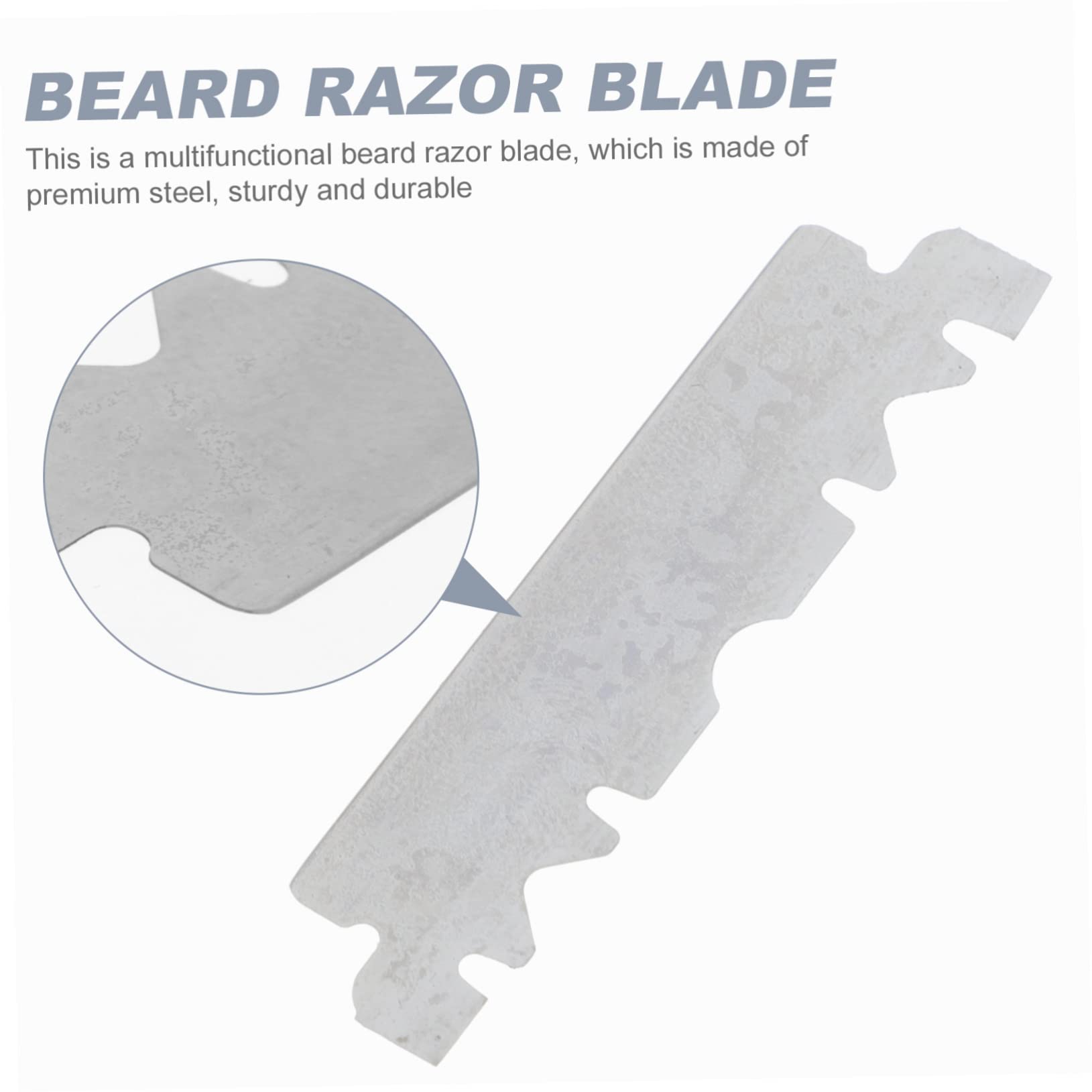 Lames de Rasoir Pliantes en Acier Inoxydable Argenté, 100 Pièces | Rasage Domestique, Barbe, Poils Fins, Usage Maison et Salons, Format Portable, Coupe Ancien, Barbier