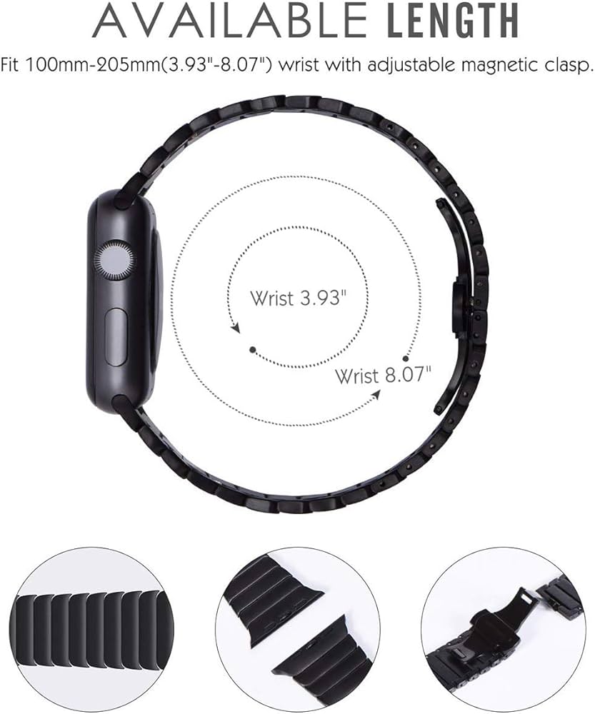 ステンレスリンクブレスレットブラック 42mmケース用スレートリンクブレスレット - Apple（日本）