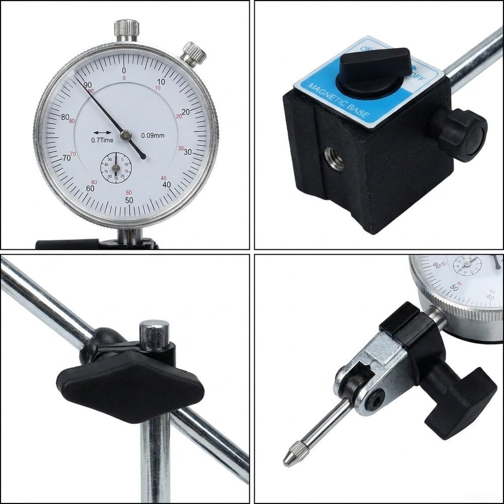 Support Magnétique Comparateur à pour cadran 0-10mm Précision(1set)