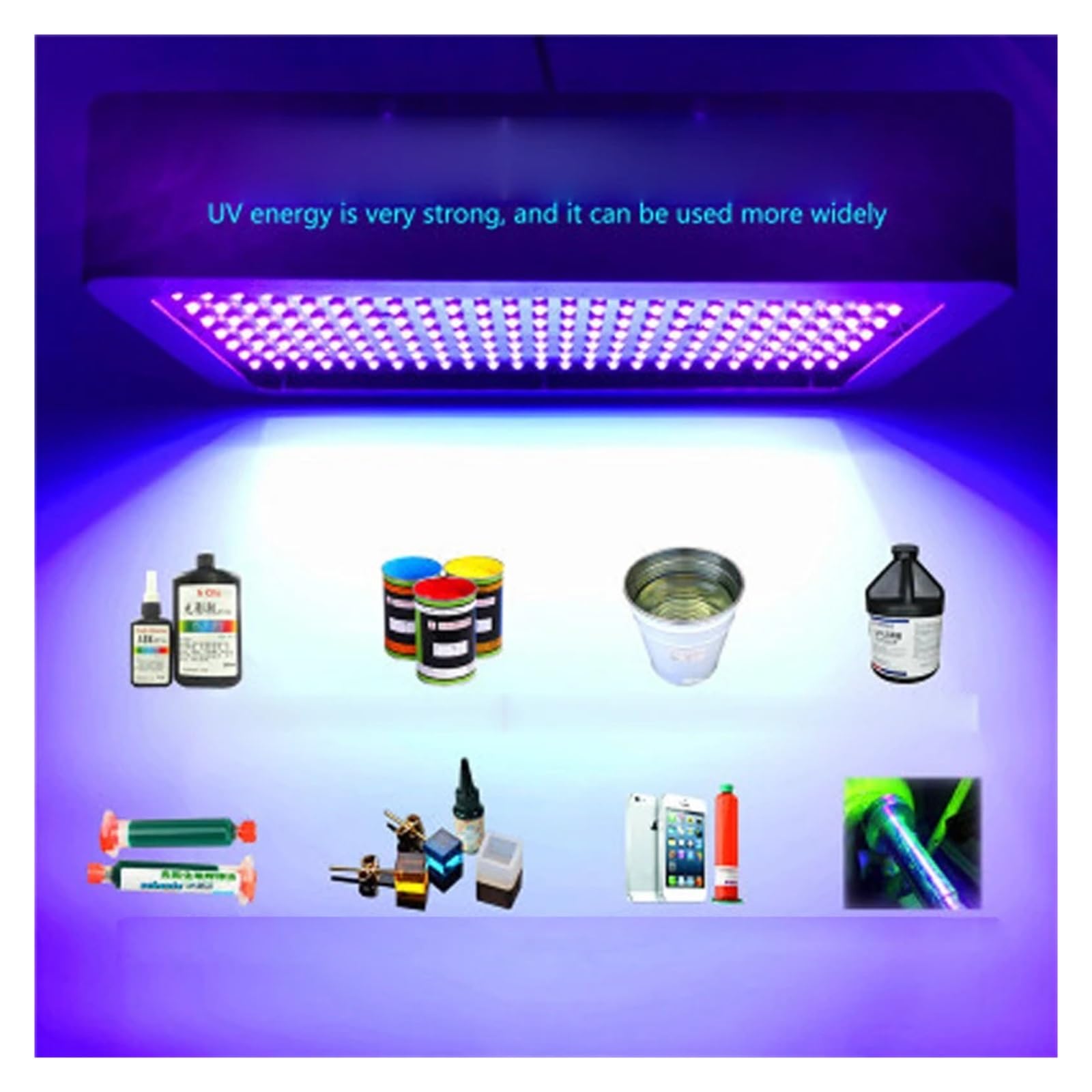 1500 W Wentylator o dużej mocy Drukarka 3D UV Żywica Utwardzanie Światło 395 nm 405 nm 365 nm Klej Atrament UV Zielony Olej Cień Drukowanie 3D Żywica Utwardzanie Światło(405nm)