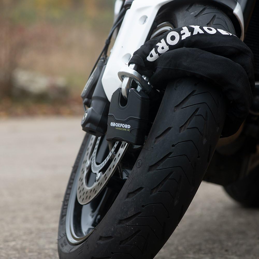 Oxford Hardcore XC13 - Lucchetto a catena da 13 mm con maglie quadrate per moto, moto, scooter, sicurezza venduta sicura e resistente