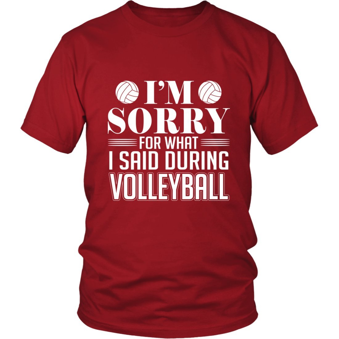 GICO DesignsI'm Sorry for What I Said During Volleyball T Shirt Net (Large, red)