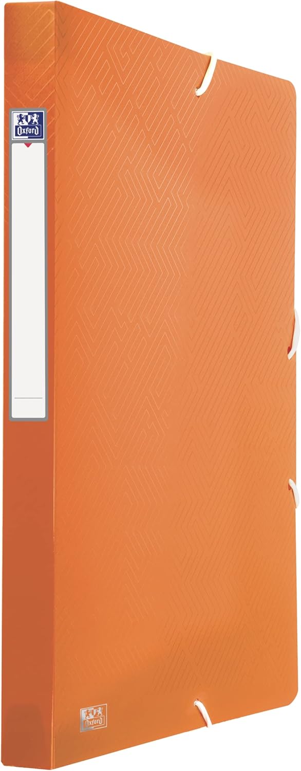 Oxford 10 x A4 2.5cm Spine Plastic Collectors Box 8 Colours