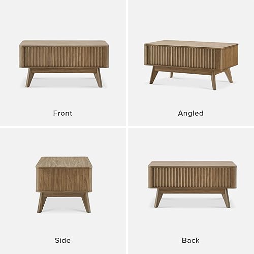 Miniatura 10 de mopio Brooklyn - Mesa de centro elevable para sala de estar, mediados de siglo, moderna mesa central de granja con parte superior elevable y