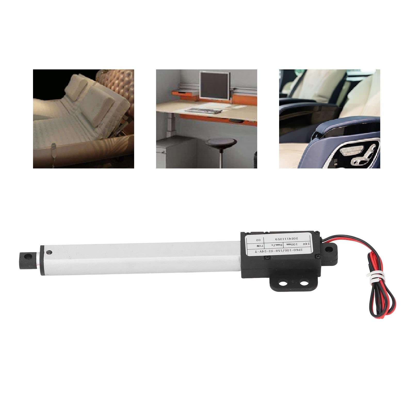 Lineaire Actuator Elektrische Mini Lineaire Actuator, 100mm Slag 12V Input Lineaire Beweging Actuators Geluidsarm Kortsluitbeveiliging Mini Elektrische Actuator voor Bed (Slag Lineaire Actuator Elektrische Mini Lineaire Actuator, 100mm Slag 12V Input Lineaire Beweging Actuators Geluidsarm Kortsluitbeveiliging Mini Elektrische Actuator voor Bed (Slag