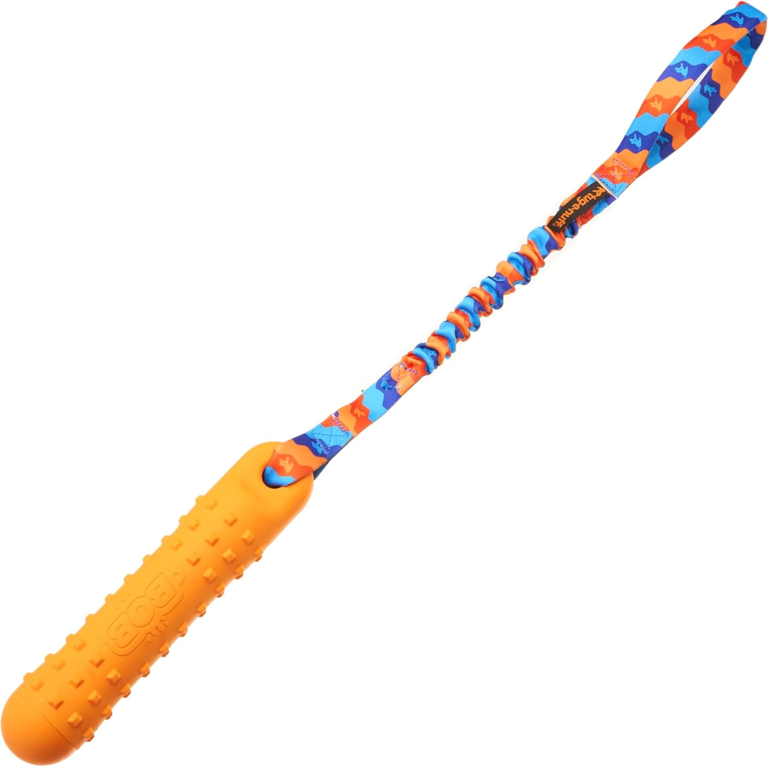 Tug-E-Nuff BOB 3-in-1 Dog Dummy (Orange), Tug Toys for Fetch, Tug of War and Water, Waterproof, Floatable, Rubber, Interactive, Tough Dog Toys with Bungee for Training Small, Medium, Large Dogs, 70cm