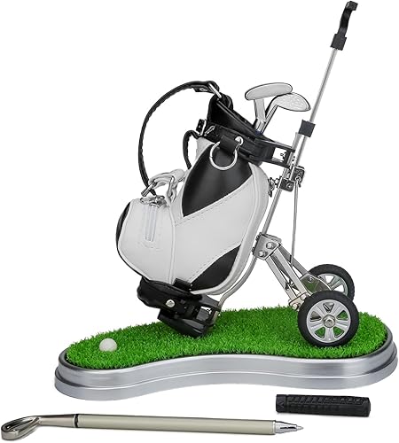 Miniatura 6 de 10L0L Soporte para bolígrafo de golf con 3 piezas, juego de bolígrafos de golf único, decoración de escritorio de golf, regalos para hombres