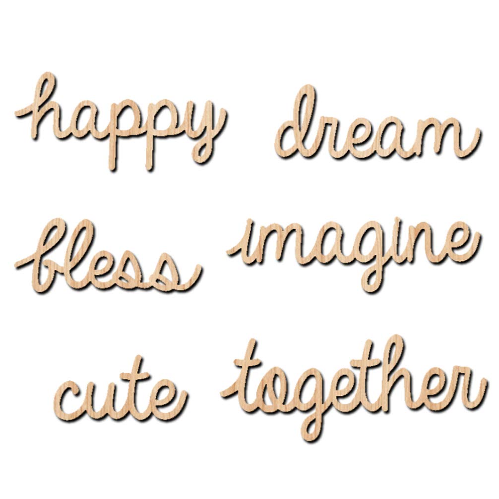 Buy MILISTEN 6PCS Wood Letters Pieces Embellishments Unfinished Wood