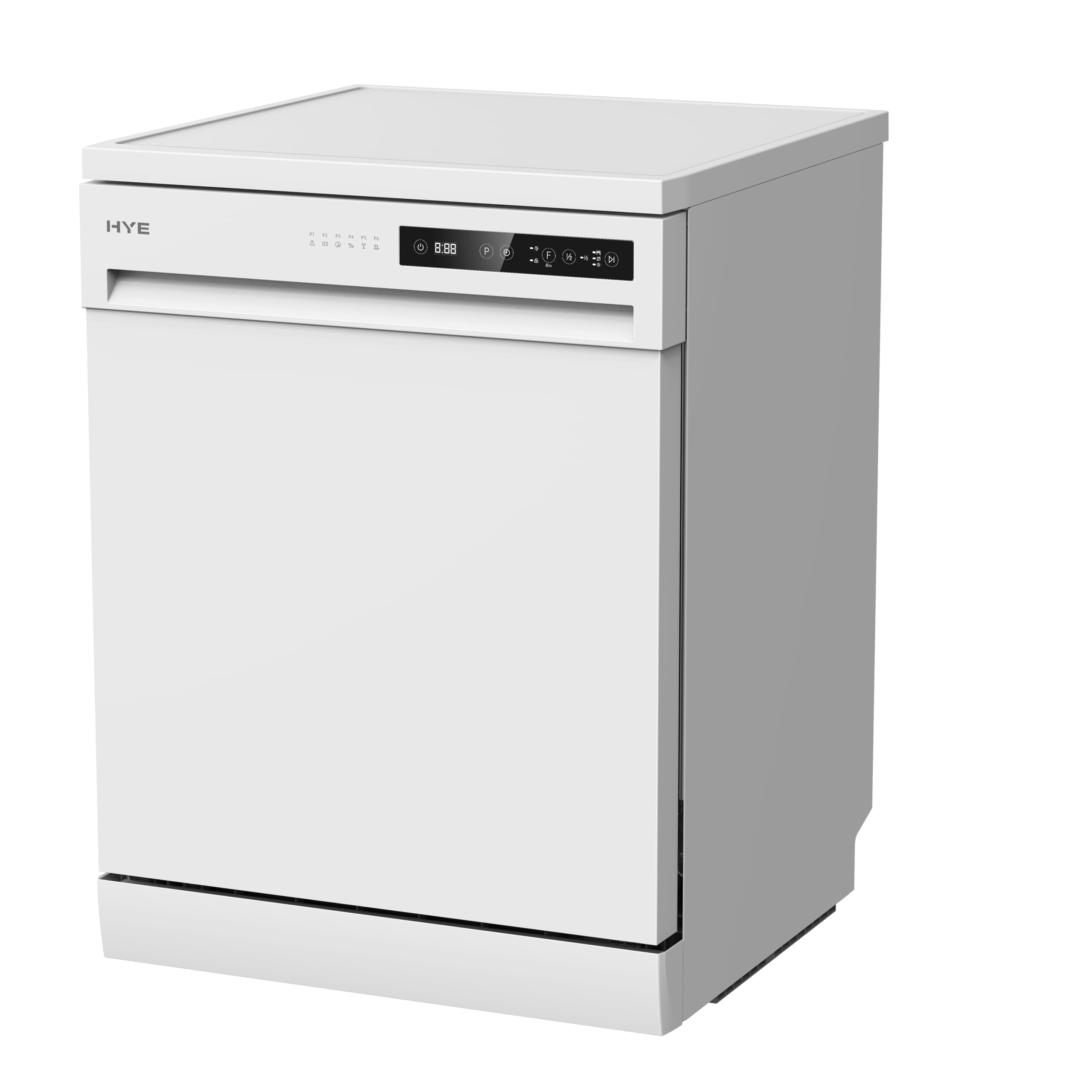 HYE Dishwasher - Freestanding Dishwasher With 14 Place Settings, 60cm, Full Size Design, White, ECO Program, Quick Wash, Quiet (49 dB) - DW0114PW25 — view 2