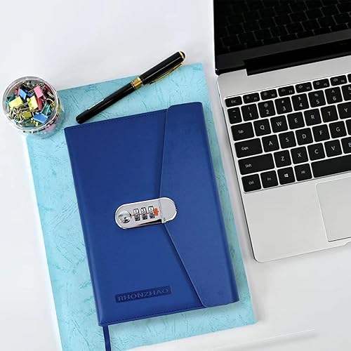 Miniatura 5 de RHONZHAO Libro de contraseñas con pestañas alfabéticas y cerradura, guarda contraseñas para todos tus detalles de Internet. Cuaderno de contraseñas