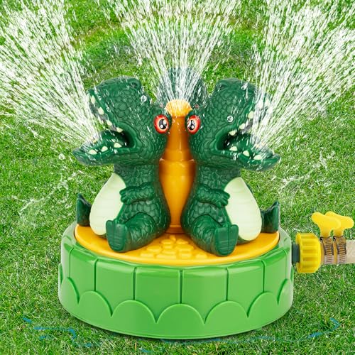 Dinosaurier Wassersprinkler für Kinder, Sprinkler Wasserspielzeug Garten, Rasensprenger, Wassersprenger, Wasserspielzeug Outdoor, Kinder Outdoor Spielzeug Garten