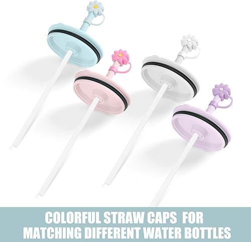 Miniatura 7 de Greant 12 fundas de popote compatibles con vaso Hydro Flask de 32 onzas y 40 onzas, 0.394 in, compatible con tapa de popote a presión Hydro Flask,