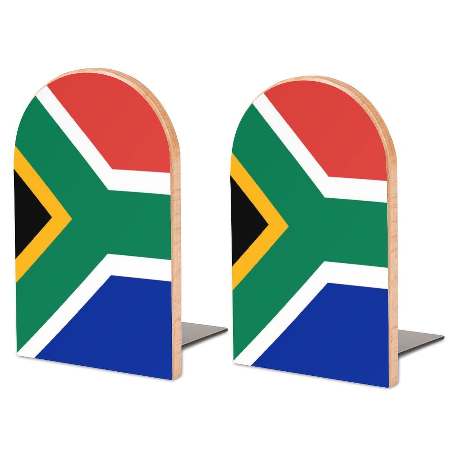 African Flag Bookends Heavy Duty Book Stand 1 Pair for Home Office Shelves Decorative