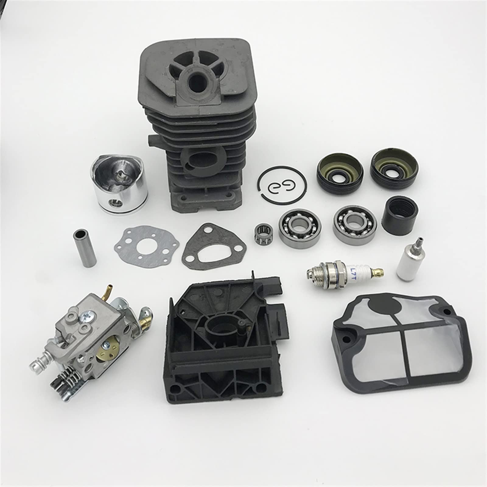 IWBR Kit de Filtro de Aire de carburador de bujía de pistón de Cilindro de 40mm Apto for Husqvarna 142 141 Motosierra Piezas de Repuesto de Sierra de Cadena