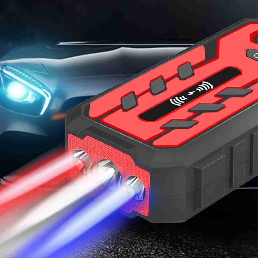 Arrancador de Baterías para Coche 15000mAh, Arrancador 12V para Motores Gasolina 5.0L y Diésel 2.5L, 400A Pico, Power Bank con Linterna LED y 8 Sistemas de Protección