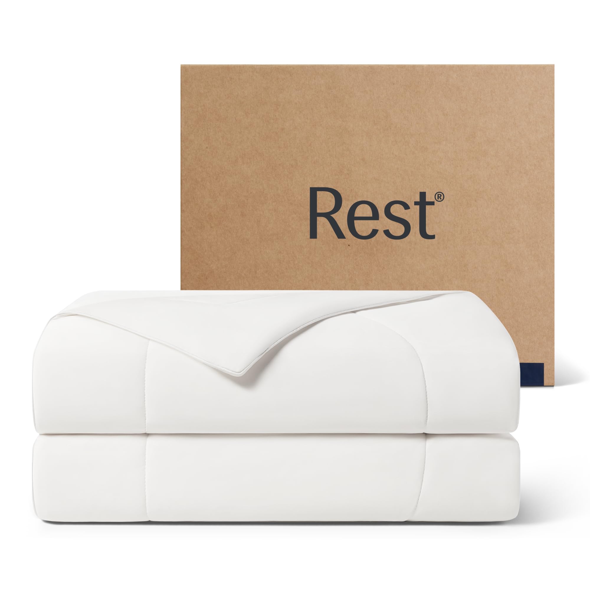 Photo 1 of REST® Evercool® Cooling Comforter, Twin/Twin XL, Blanket for Hot Sleepers, All Season Bedding to Keep Cool for Night Sweats, Breathable Lightweight Blanket, 68"x90" Inches, Arctic White