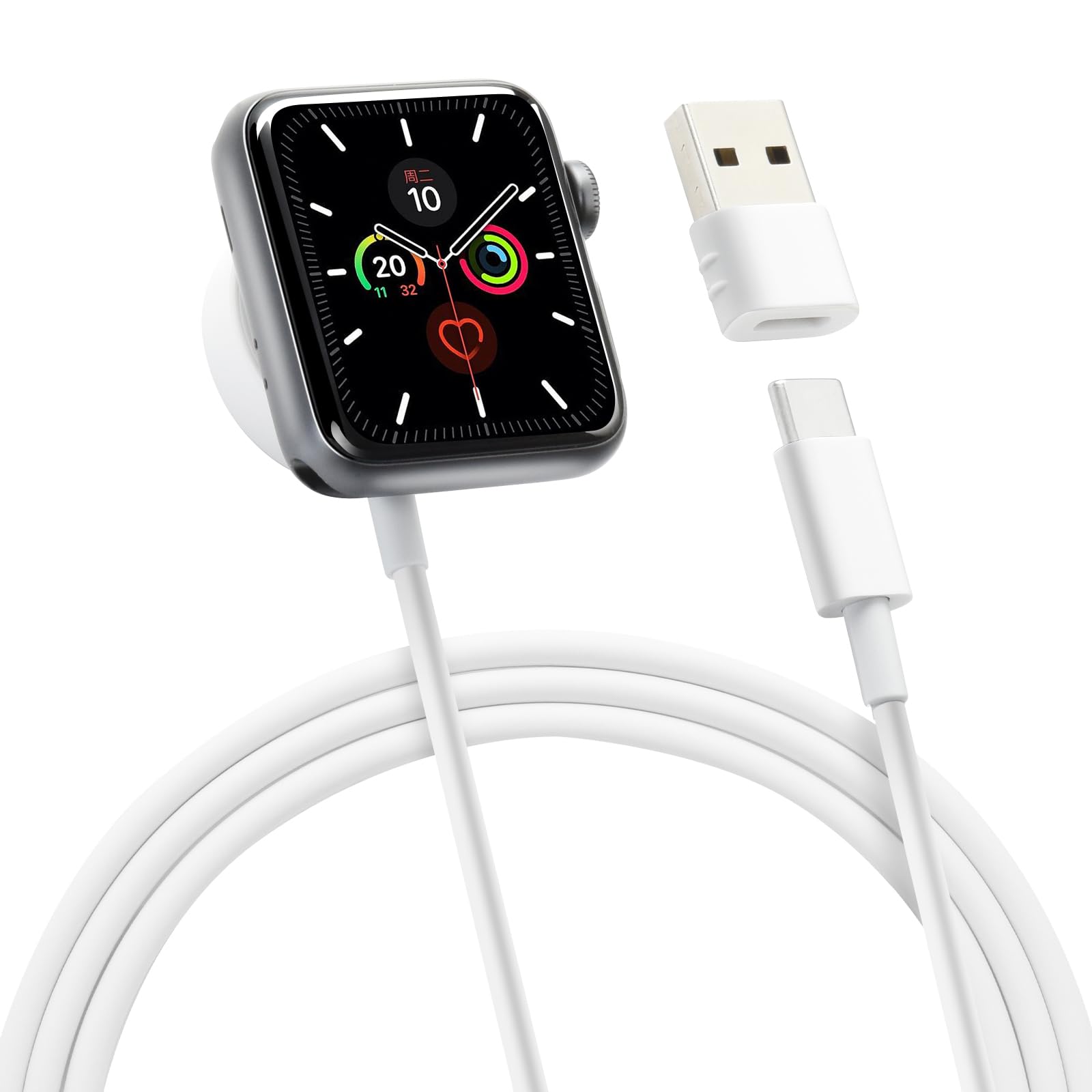 Amazon.co.jp: aceyoon for Apple Watch 充電ケーブル 1m USB-C／USB-A 