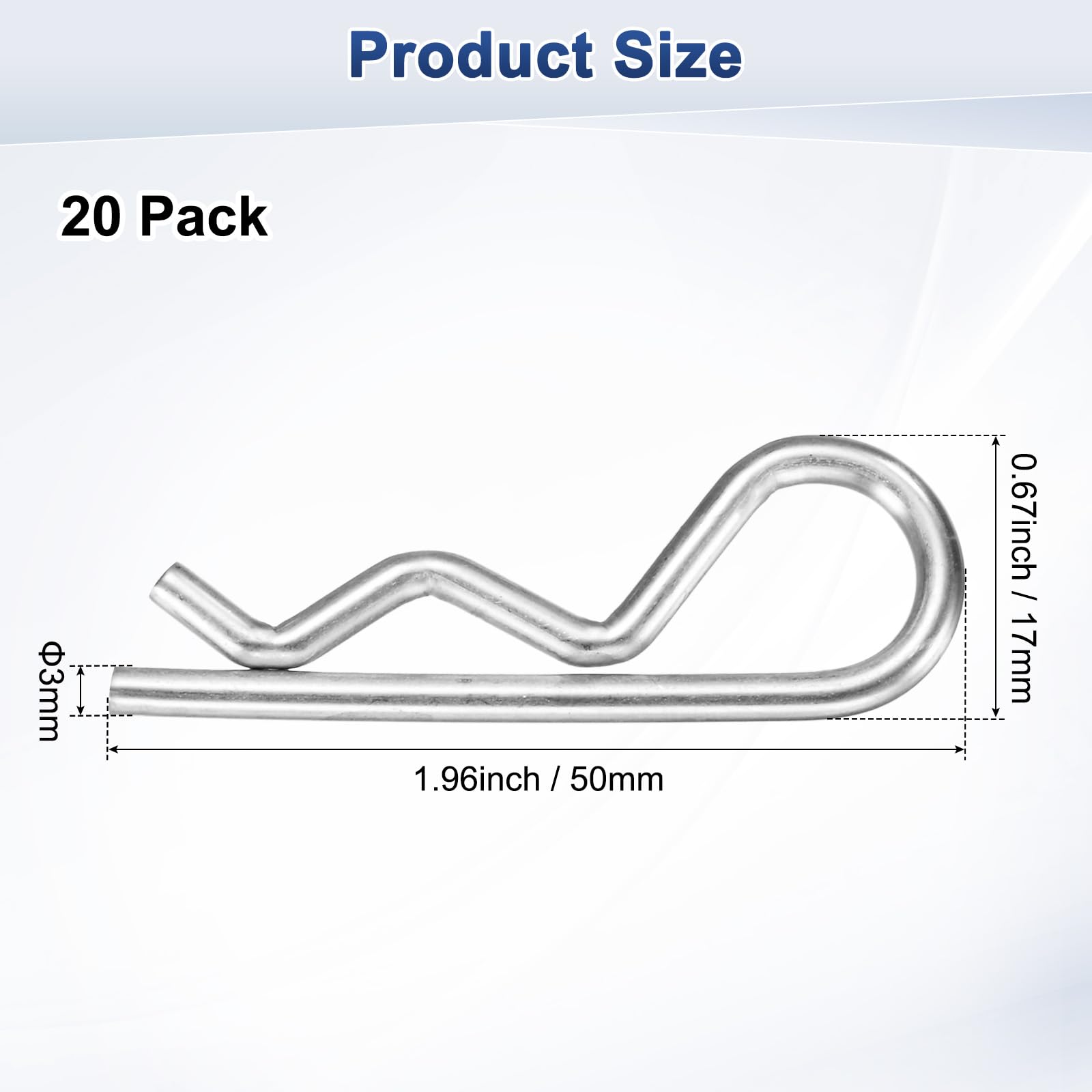 M METERXITY 20-Pack R-Shaped Cotter Pin - Image 3