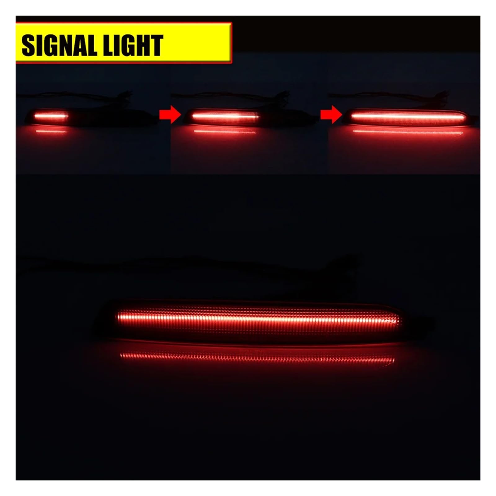 Pasuje do KIA Sorento 2011 2012 2013 czerwona dioda LED reflektor tylnego zderzaka ogon/światła hamowania tylne światła przeciwmgielne W/sekwencyjne kierunkowskazy(Red Lens)